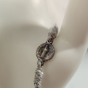 Elegant Silver Religious Bracelet